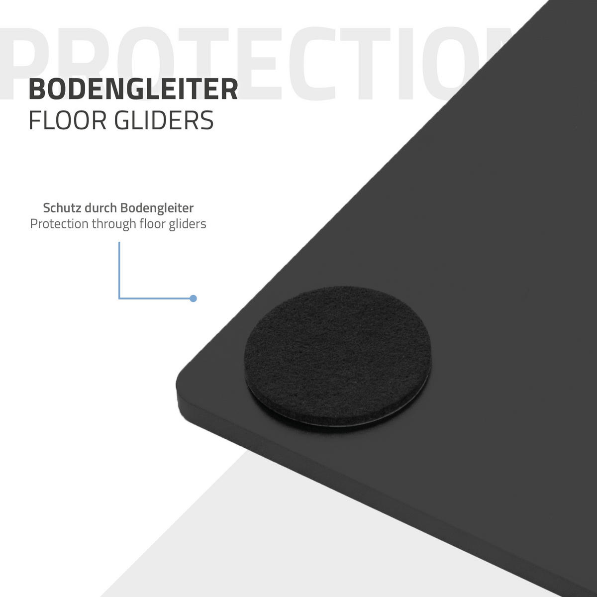 TISCHGESTELL Doppel 72 cm Schwarz - Schwarz, Metall (43/72/70cm) - ML-DESIGN