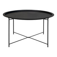 COUCHTISCH Bastia Stahl Schwarz - Schwarz, Metall (75/75/43cm) - tinkaro