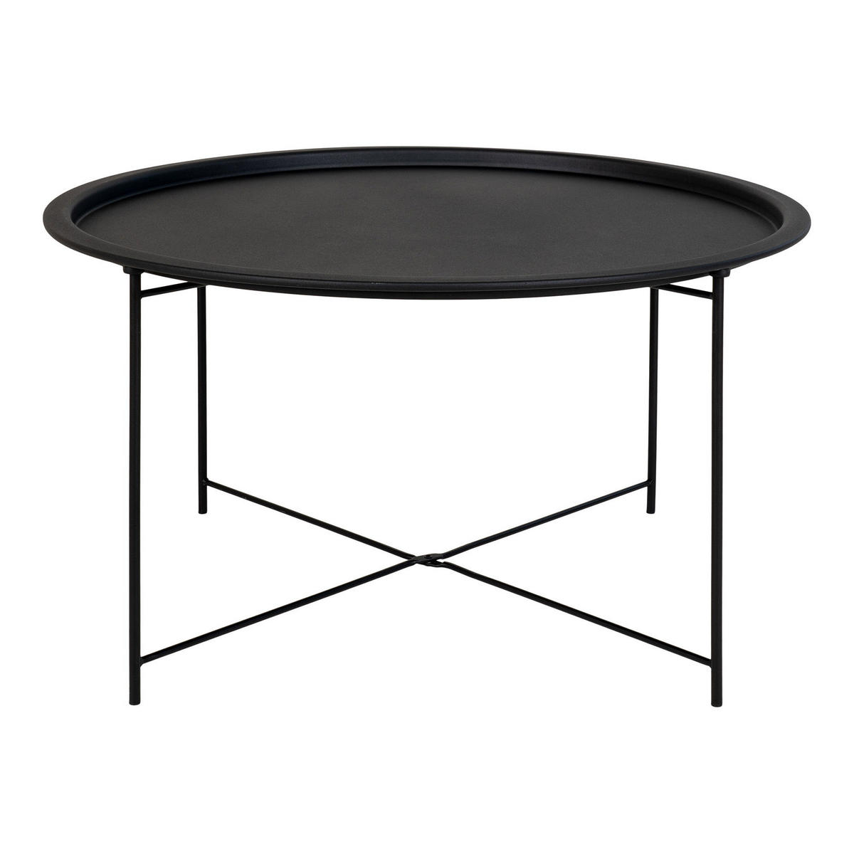COUCHTISCH Bastia Stahl Schwarz - Schwarz, Metall (75/75/43cm) - tinkaro