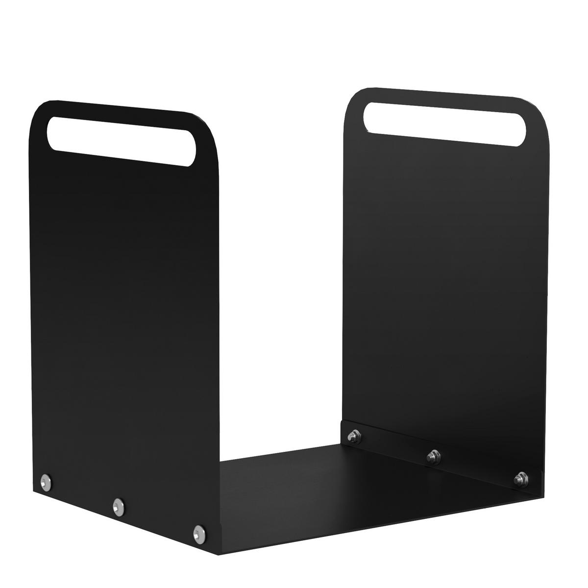 KAMINHOLZREGAL bis 30 kg - Schwarz, Metall (30/36/36.5cm) - Outsunny