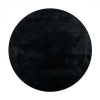 HOCHFLORTEPPICHE Schwarz Ø 100 cm - Schwarz, Kunststoff (100/100cm) - TT Home