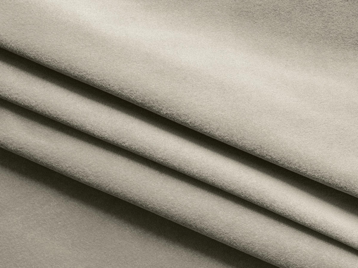 4-SITZER-SOFA Samt Stoff Creme - Perlmutt/Creme, Kunststoff/Textil (250/74/105cm) - Makamii