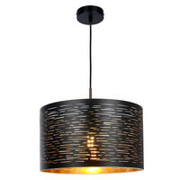 HÄNGELEUCHTE TUNNO Schwarz Kunststoff - Schwarz, Metall (38/38/120cm) - Globo Lighting