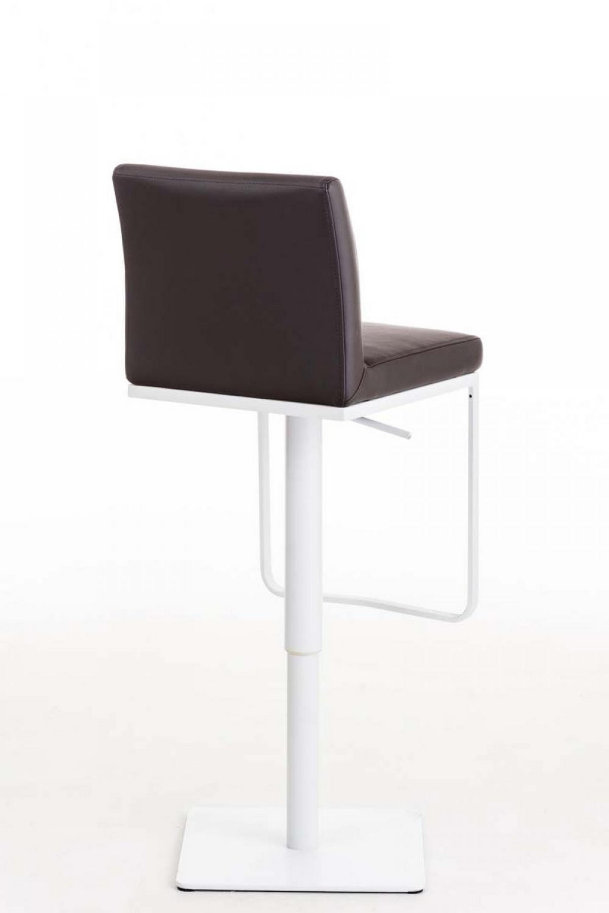 BARHOCKER 2er Set Lederlook Braun - Weiß/Braun, Textil/Metall (42/86/44cm) - CLP