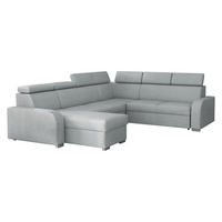 WOHNLANDSCHAFT Oslo 2rR2pLC - Silberfarben/Grau, Holz/Kunststoff (315/85/250cm) - MIRJAN24