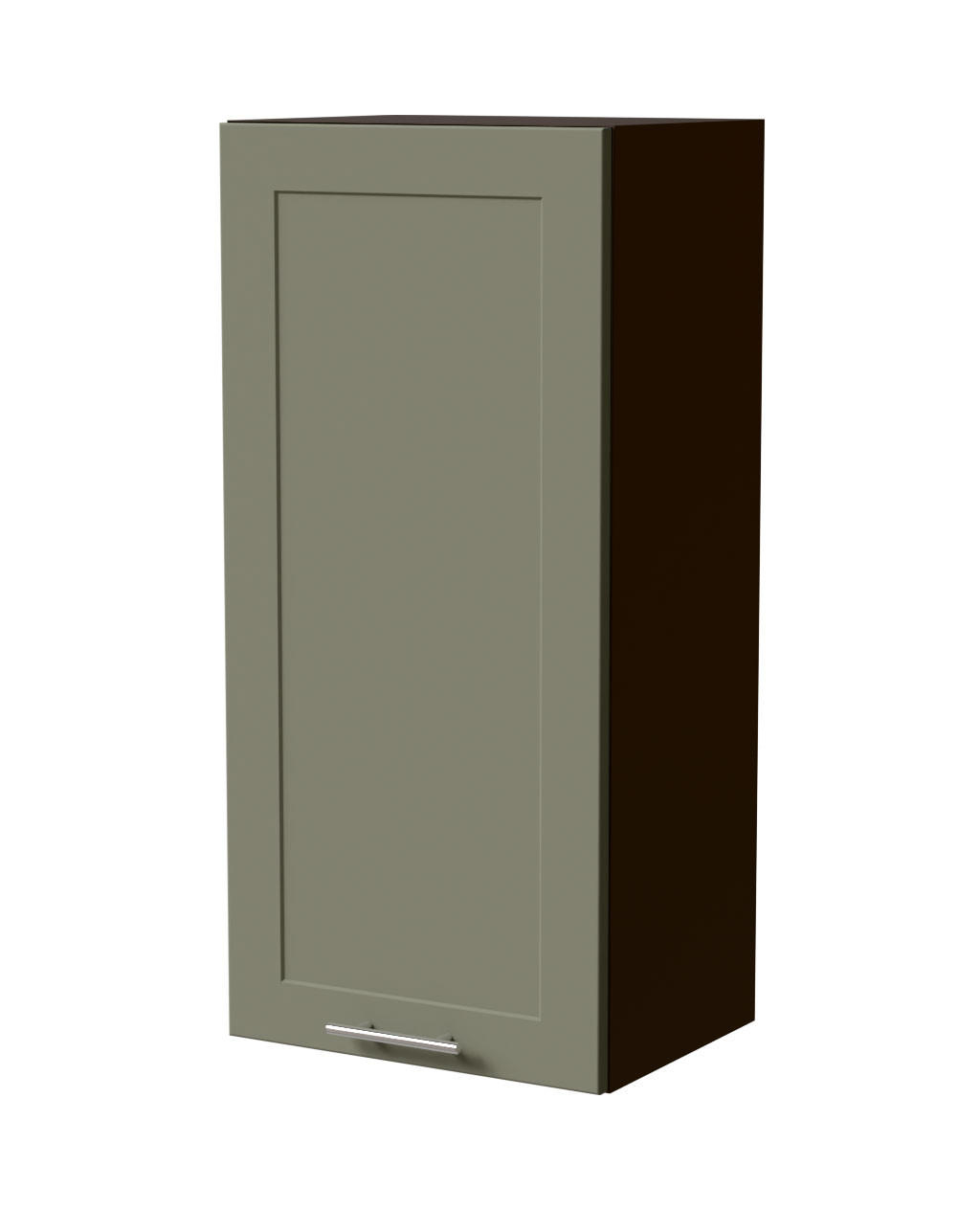 HÄNGESCHRANK Oslo W4/45 Lava / Reed Green Matt 45 / 32,5 / 96cm - Dunkelgrau/Grün, Holz/Holzwerkstoff (45/96/32.5cm) - Feldmann-Wohnen