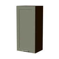 HÄNGESCHRANK Oslo W4/45 Lava / Reed Green Matt 45 / 32,5 / 96cm - Dunkelgrau/Grün, Holz/Holzwerkstoff (45/96/32.5cm) - Feldmann-Wohnen