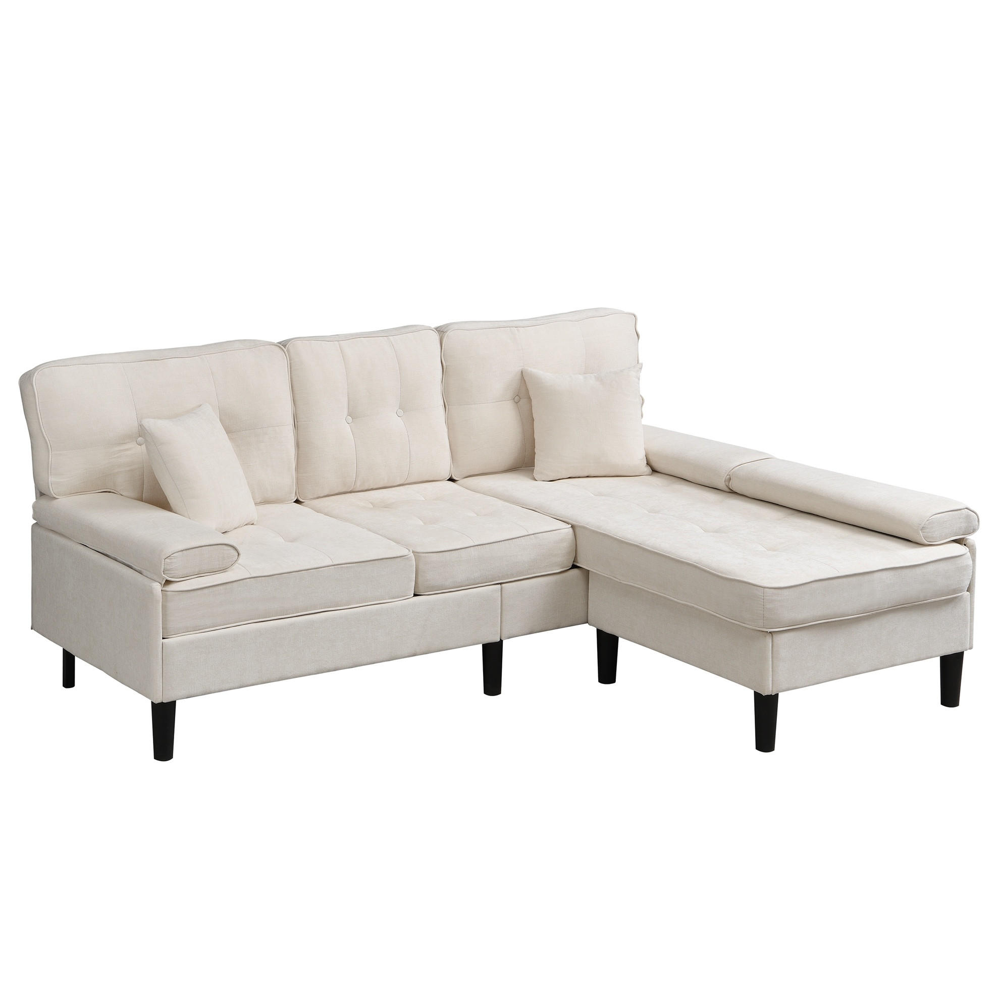 Redom L-Form Beige 195x149 cm