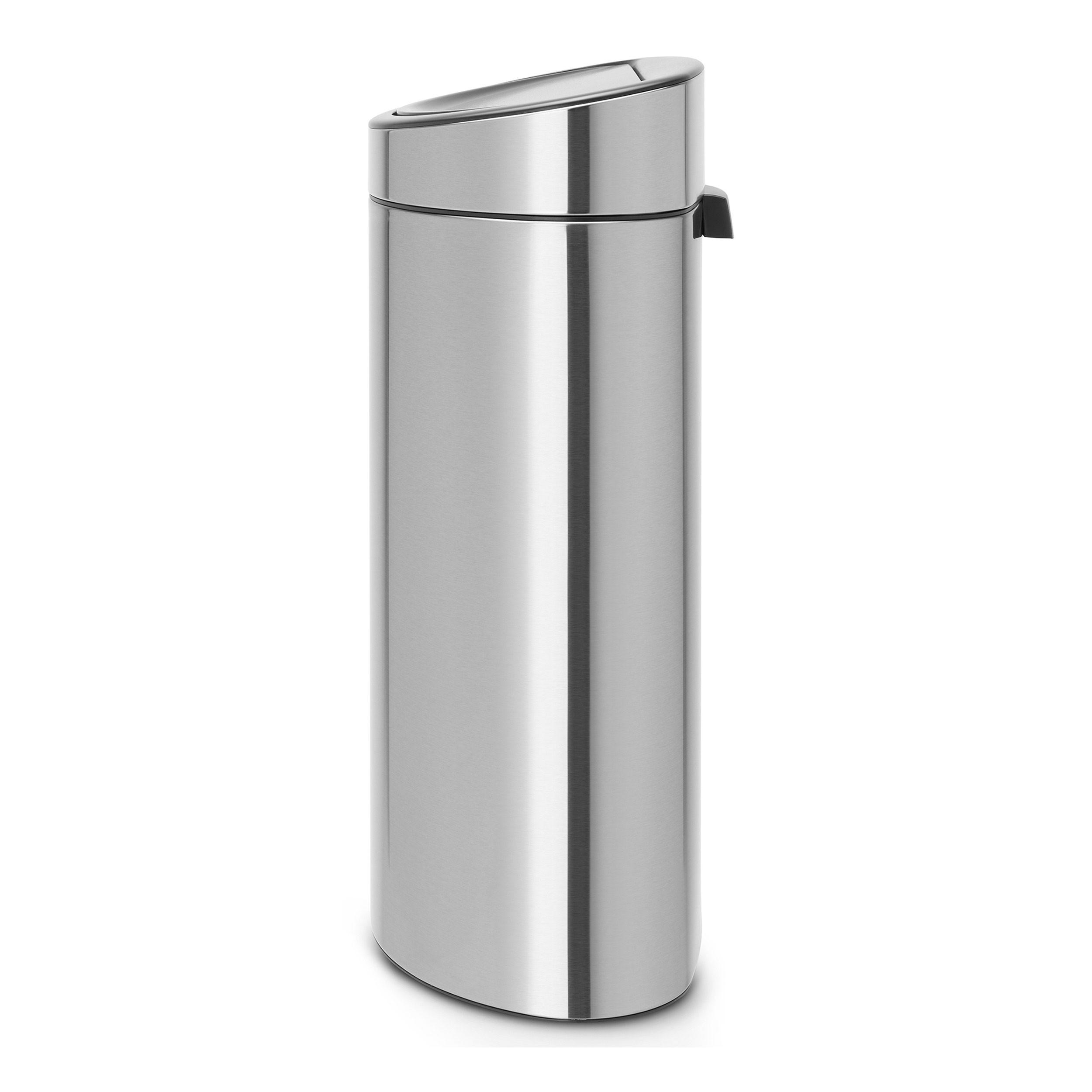 ABFALLEIMER Touch Bin Recycle, Matt Steel, 23 L / 10 L - Silberfarben, Metall (47.5/76/32.5cm) - Brabantia
