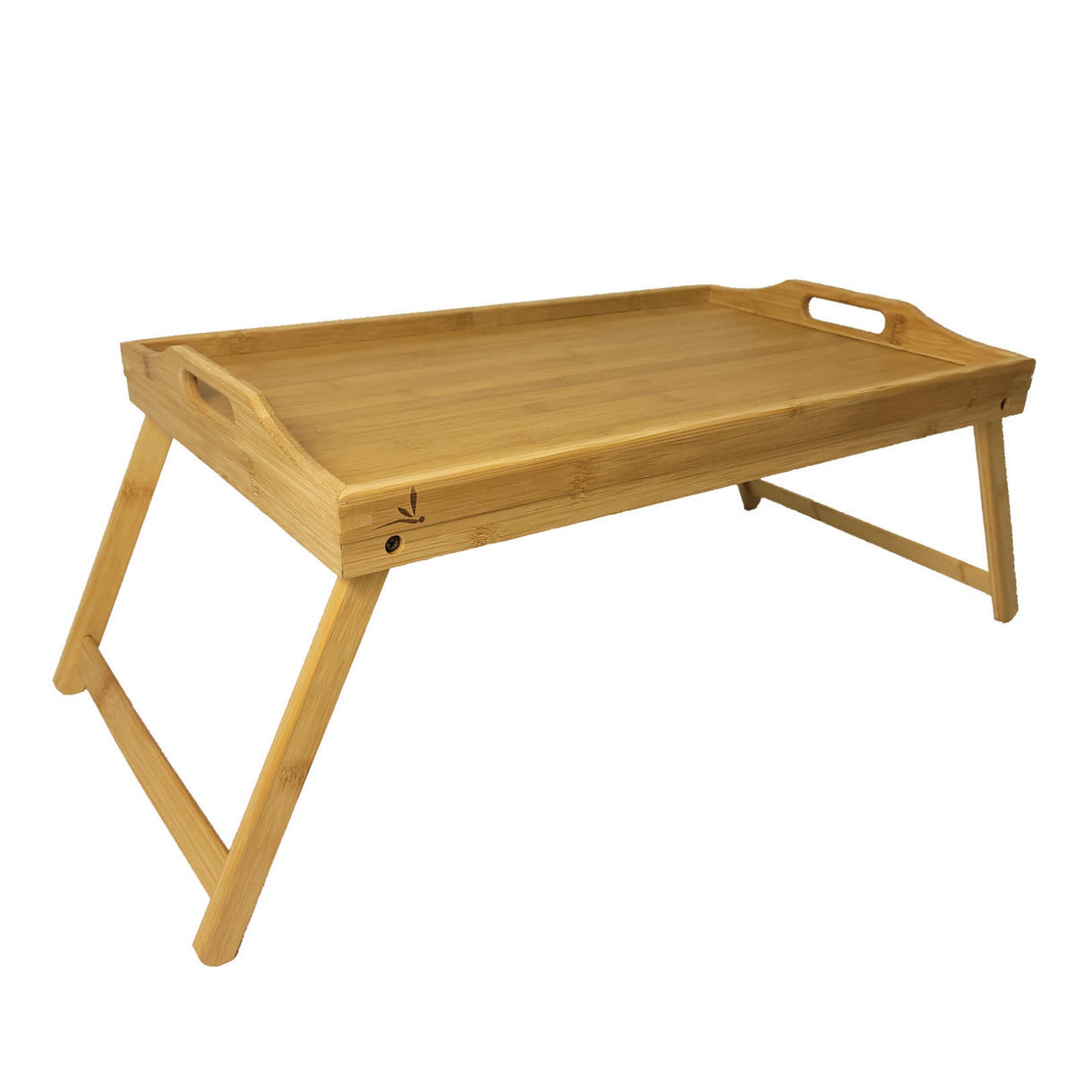 FRÜHSTÜCKSTABLETT Bambus Naturfarben klappbare Beine 66x31x22 cm - Naturfarben, Holz (50/5.8/31cm) - Begryf