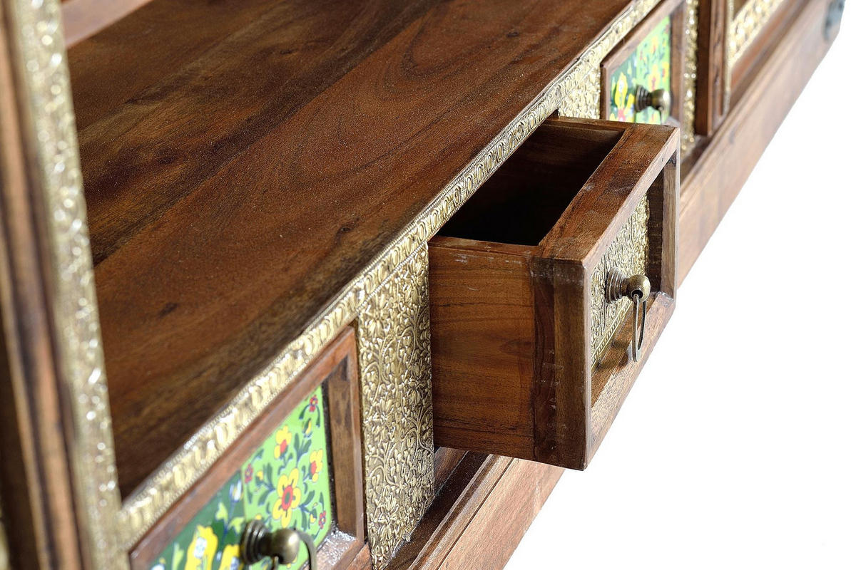 TV-SCHRANK mit Keramik-Details - Kirschbaumfarben, Holz (180/60/40cm) - Giner y Colomer