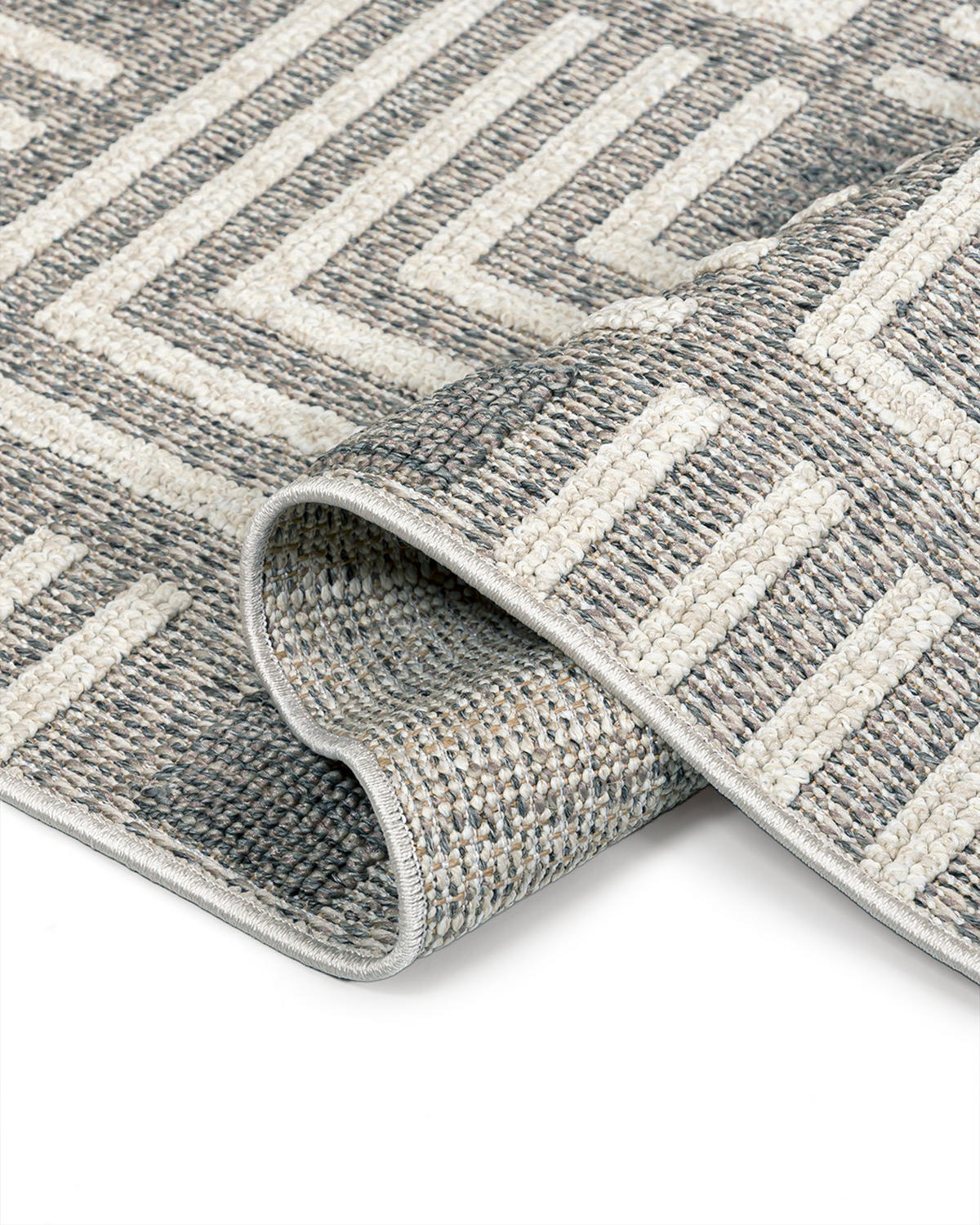TEPPICH In-& Outdoor Cangas Polen Mazovia 120x170cm Beige Braun Abstrakt Kurzflor - Braun, Textil (120/170cm) - Mazovia
