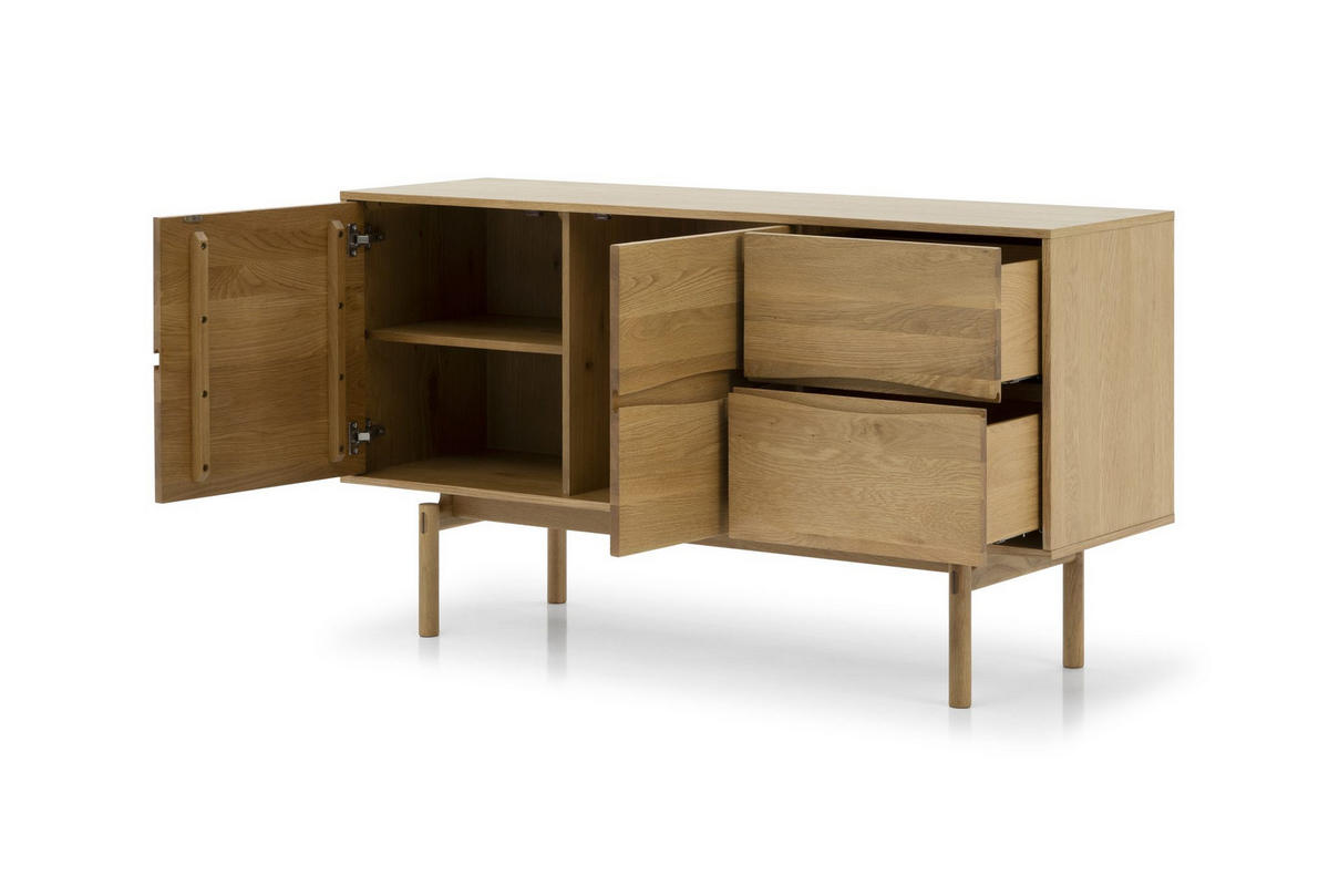 SIDEBOARD Celeste, Natur Massiveiche - Beige, Holz (45/82/150cm) - WOODEK