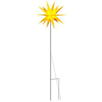 WEIHNACHTSSTERN LED Mit Erdspiess Faltbar Gelb 57 Cm - Gelb, Kunststoff (58/138/58cm) - vidaXL