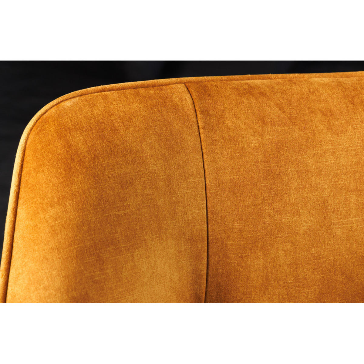 STUHL LOFT Samt Senfgelb - Gelb, Textil (60/83/61cm) - riess-ambiente