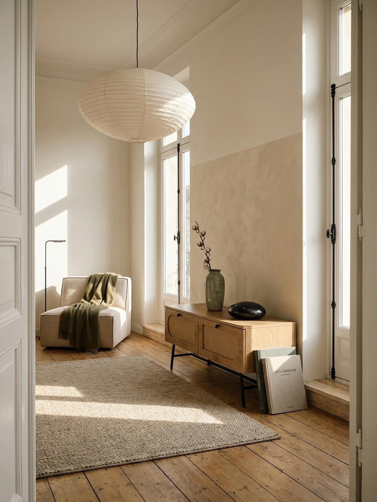 LOWBOARD Eiche-Dekor Rattan Modern Stil 100x45x40 cm mit Schubladen - Schwarz/Braun, Holzwerkstoff/Metall (100/45/40cm) - KADIMA DESIGN