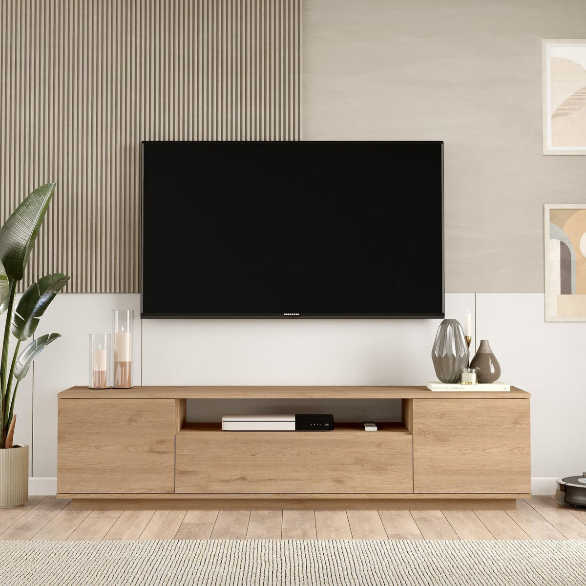 TV-MÖBEL rowen Braun - Braun, Holz (44/44/180cm) - Habitat Garten