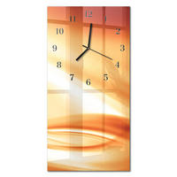 WANDUHR 60x30 cm - Tasse Kaffee - Orange, Glas (30/60/0.4cm) - TULUP