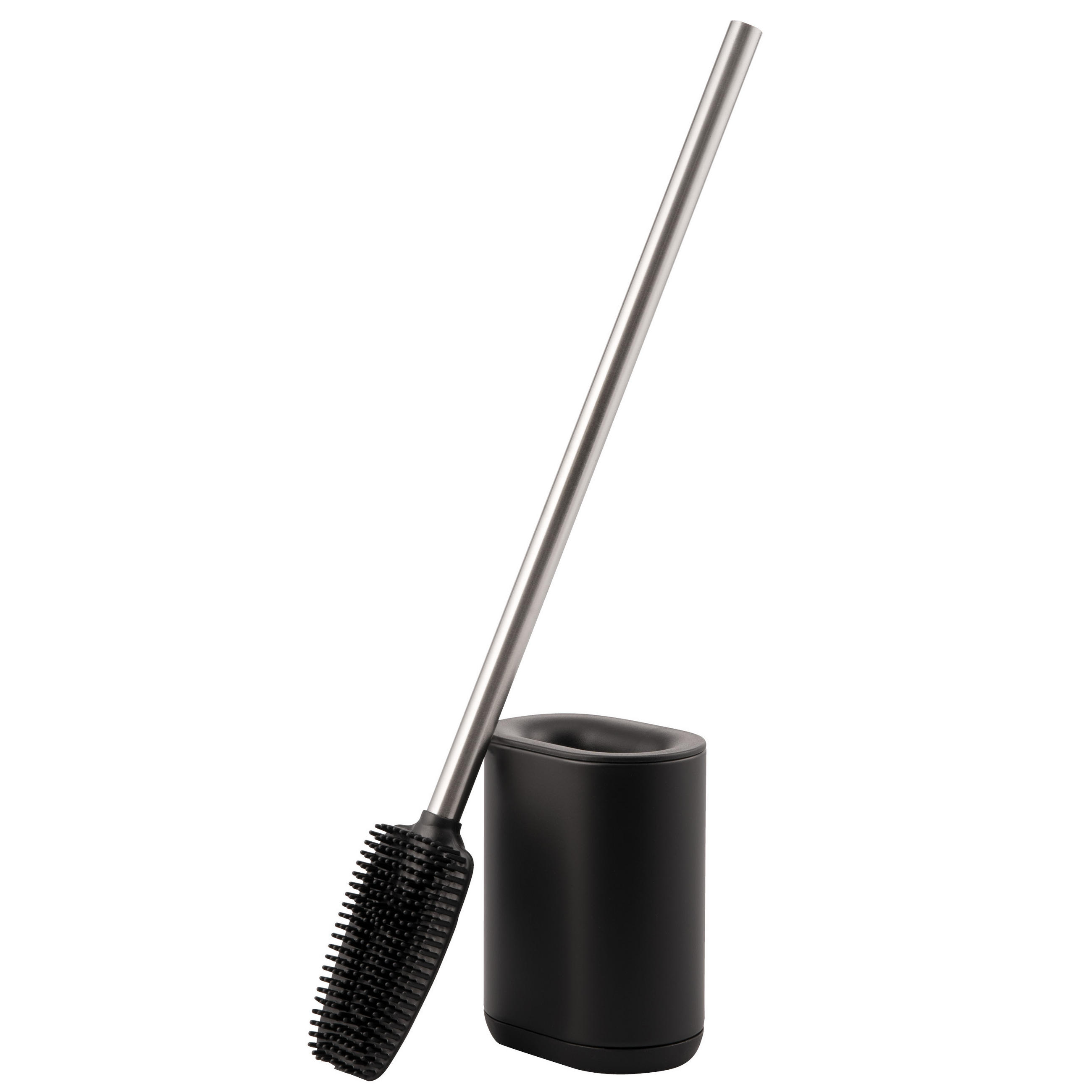 WC-GARNITUR BARBENA, schwarz, Kunststoff Edelstahl - Schwarz, Metall (11/53/4cm) - bremermann