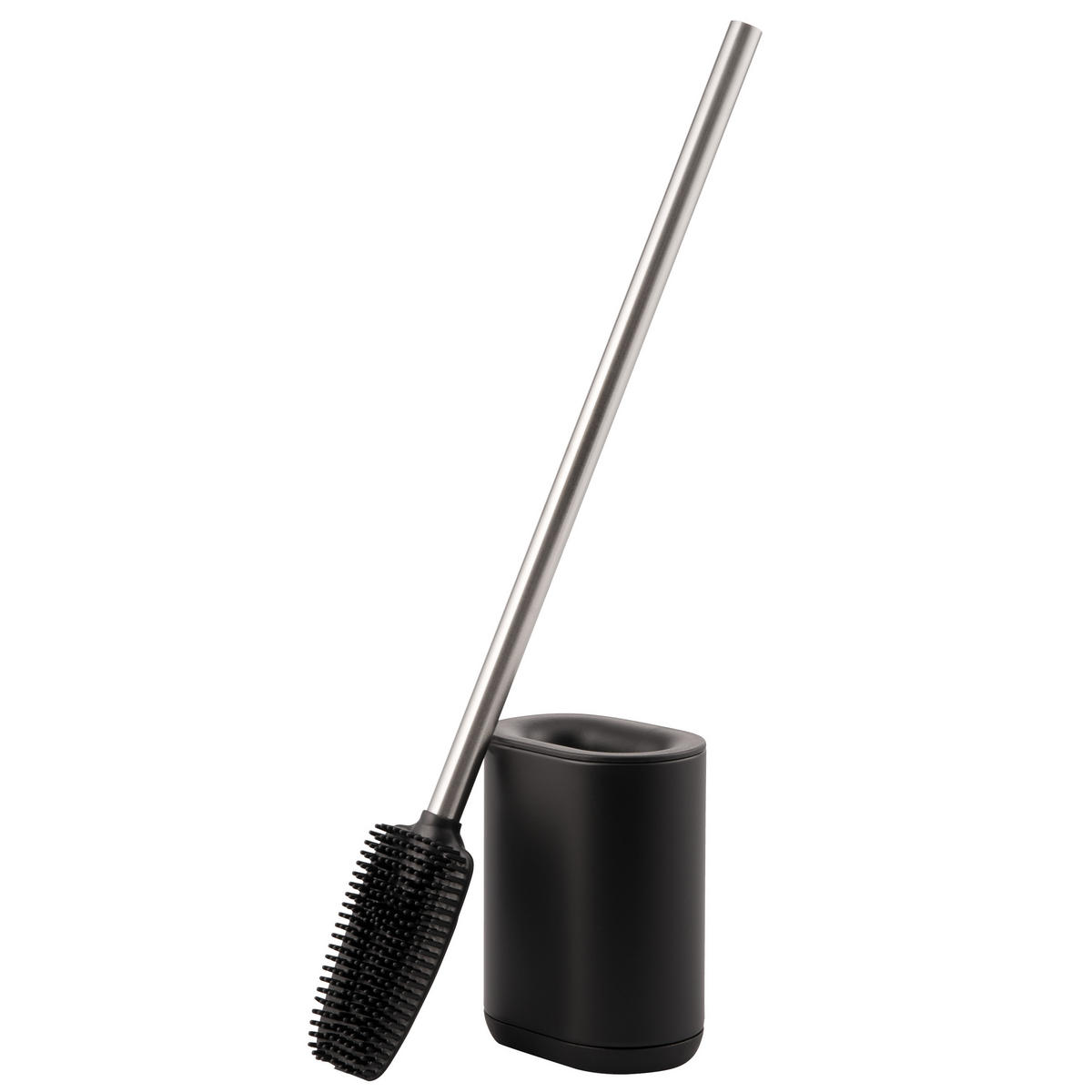 WC-GARNITUR BARBENA, schwarz, Kunststoff Edelstahl - Schwarz, Metall (11/53/4cm) - bremermann