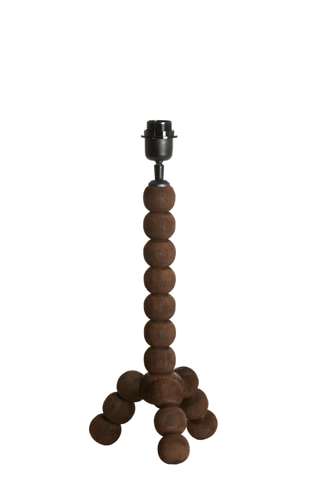 LAMPENFUSS Veglio Braun Ø20/40 cm - Dunkelbraun, Holz (20/20/40cm) - Light & Living