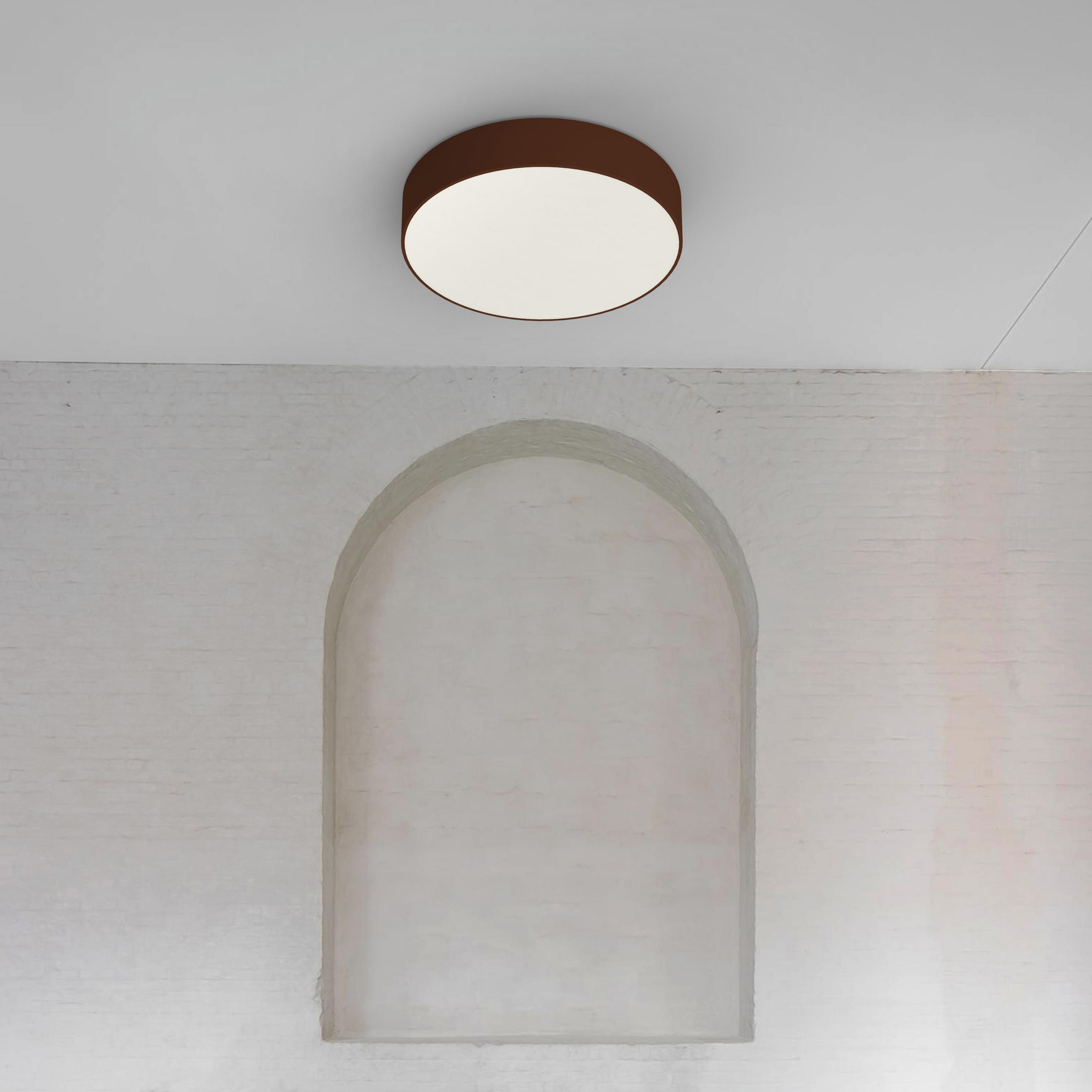 DECKENLEUCHTE - Dunkelbraun, Metall (50/50/8cm) - Lumicom