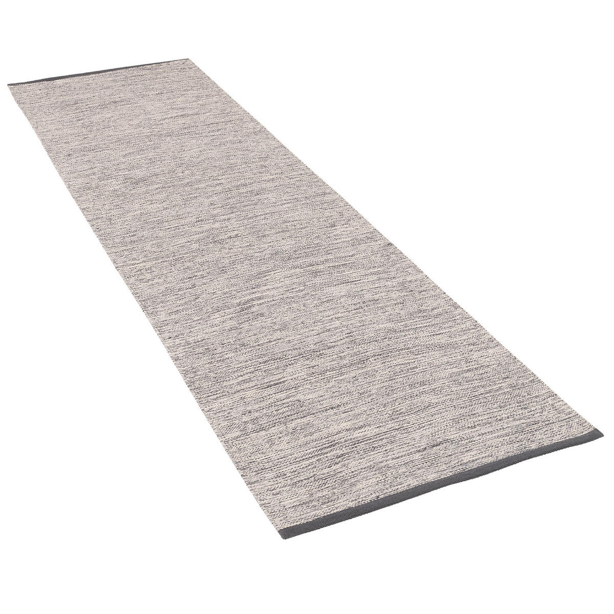 BAUMWOLLE KELIM TEPPICH LÄUFER EASY - Grau, Textil (90/160cm) - Pergamon