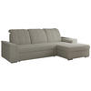 ECKSOFA MADRITO L - Hellgrau Boucle - Rechts - Silberfarben/Hellgrau, Textil/Metall (256/160cm)