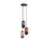 GALERIELEUCHTE Velo 3-flammig Mehrfarbig Ø 18cm - Multicolor/Schwarz, Glas (18/18/33cm) - s.luce