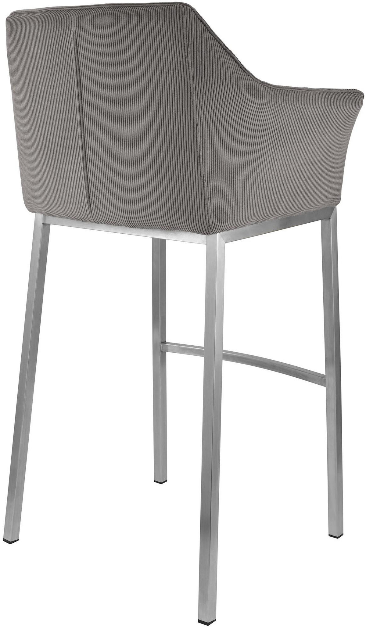 BARHOCKER Metall Taupe - Taupe/Edelstahlfarben, Metall (64/110/48cm) - CLP