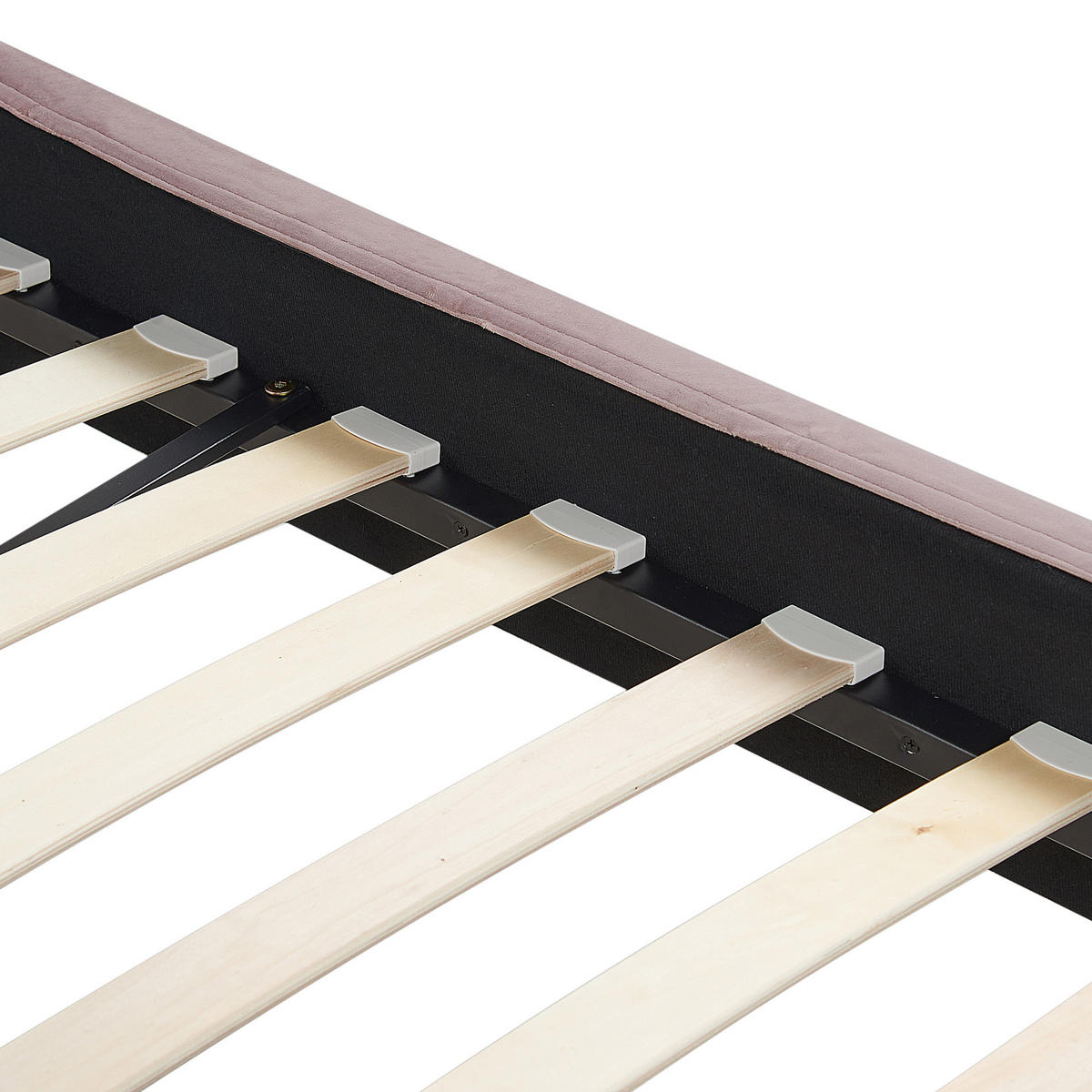 POLSTERBETT 180/200cm Rosa Fitou - Pink, Textil (180/200cm) - Beliani