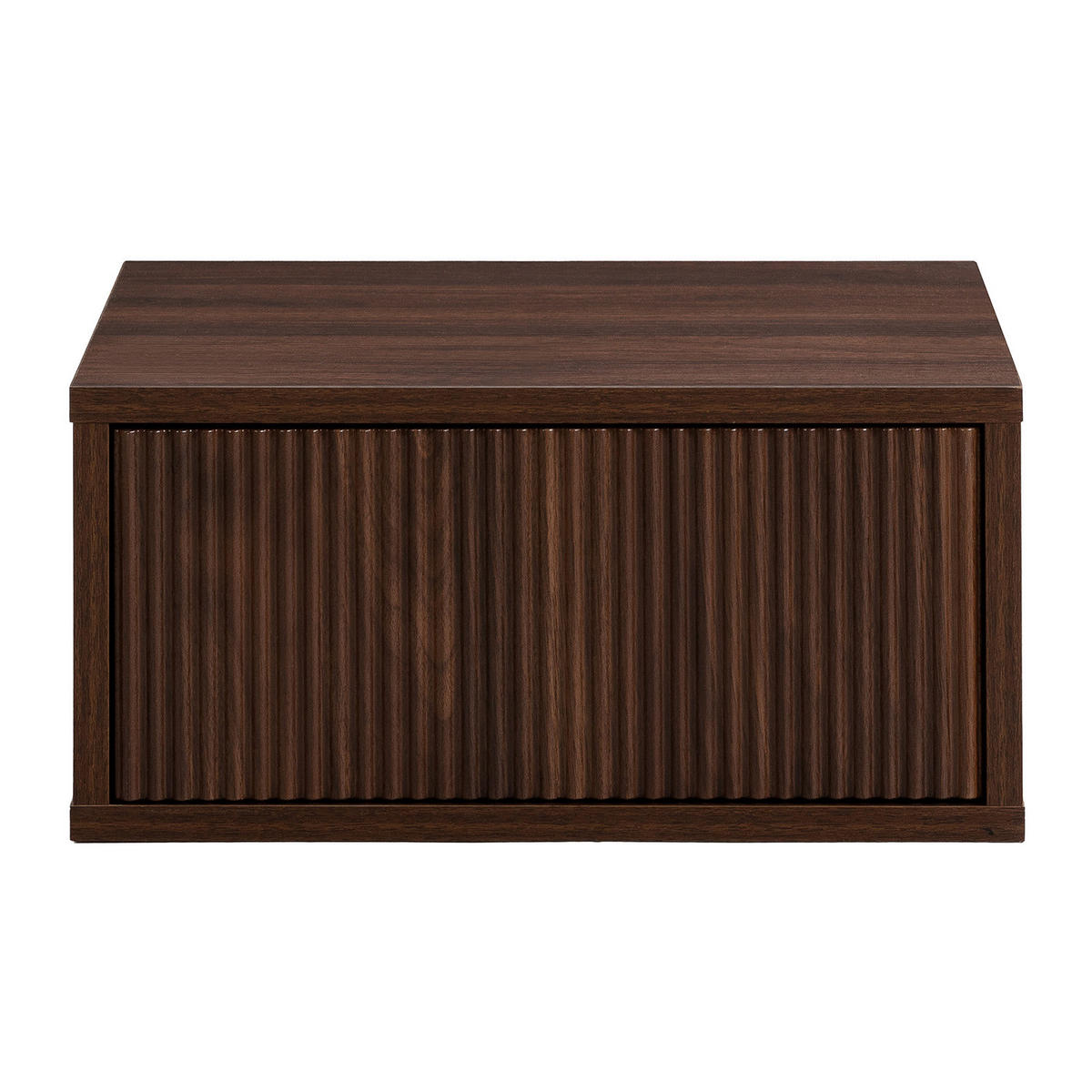 MĂSUȚA DE NOAPTE SUSPENDATĂ Florida cu 1 sertar, aspect de nuc comun - culoare nucă, compozit lemnos (40/19/35cm) - VS Venta-stock