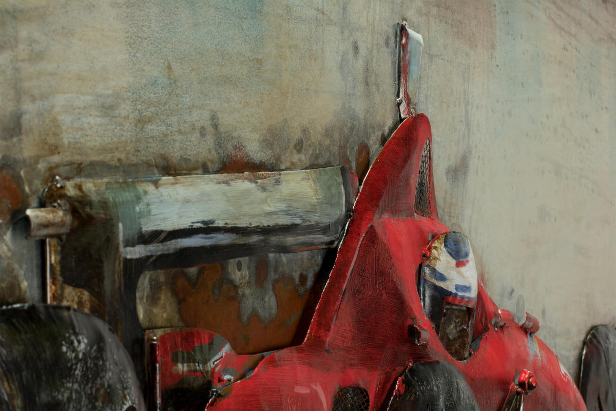 METALLBILD Rot 120/60 cm - Rot, Metall (7/60cm) - KUNSTLOFT