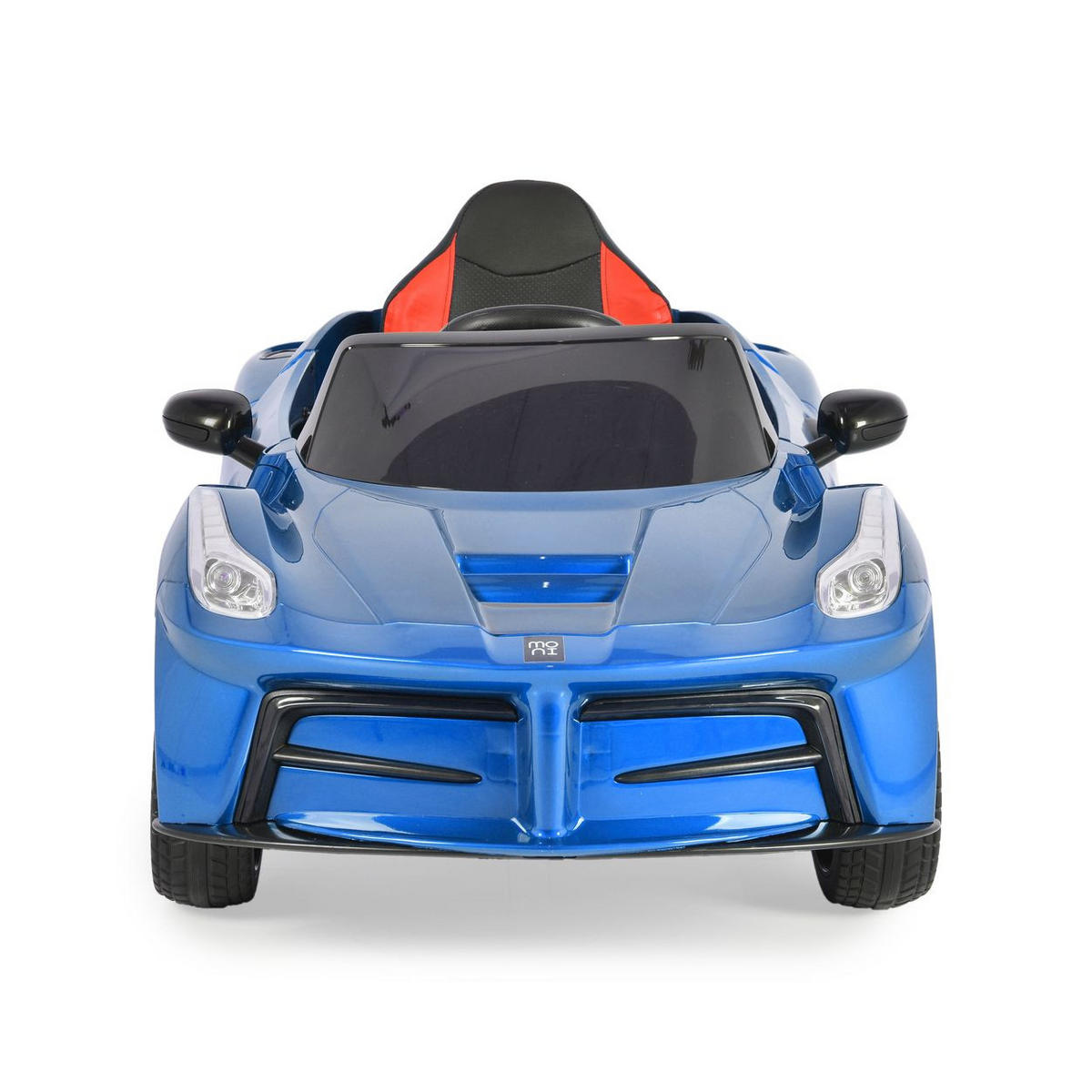 ELEKTROAUTO Liberty blau Fernbedienung EVA-Reifen Rücklichter Gurt MP3 - Blau, Kunststoff (125/65/60cm) - Moni