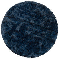 LUXUS SUPER SOFT FELLTEPPICH ASPEN RUND MELIERT - Dunkelblau, Textil (160/160cm) - Pergamon