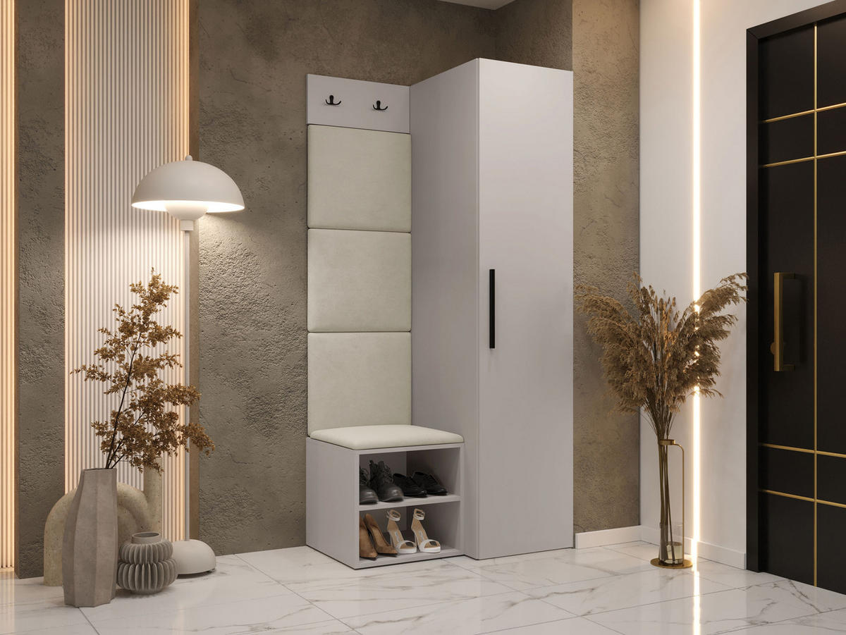 GARDEROBEN-SET Medi III - Kaschmir/Beige, Holzwerkstoff/Kunststoff (40/191/50cm) - MIRJAN24