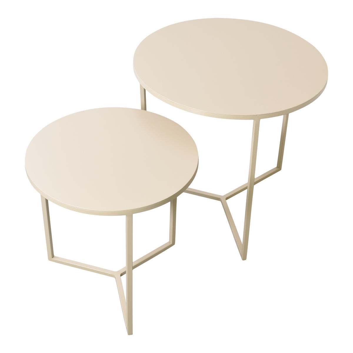 BEISTELLTISCH Dulon Beige - Beige, Metall (49/49/46cm) - LOFT42