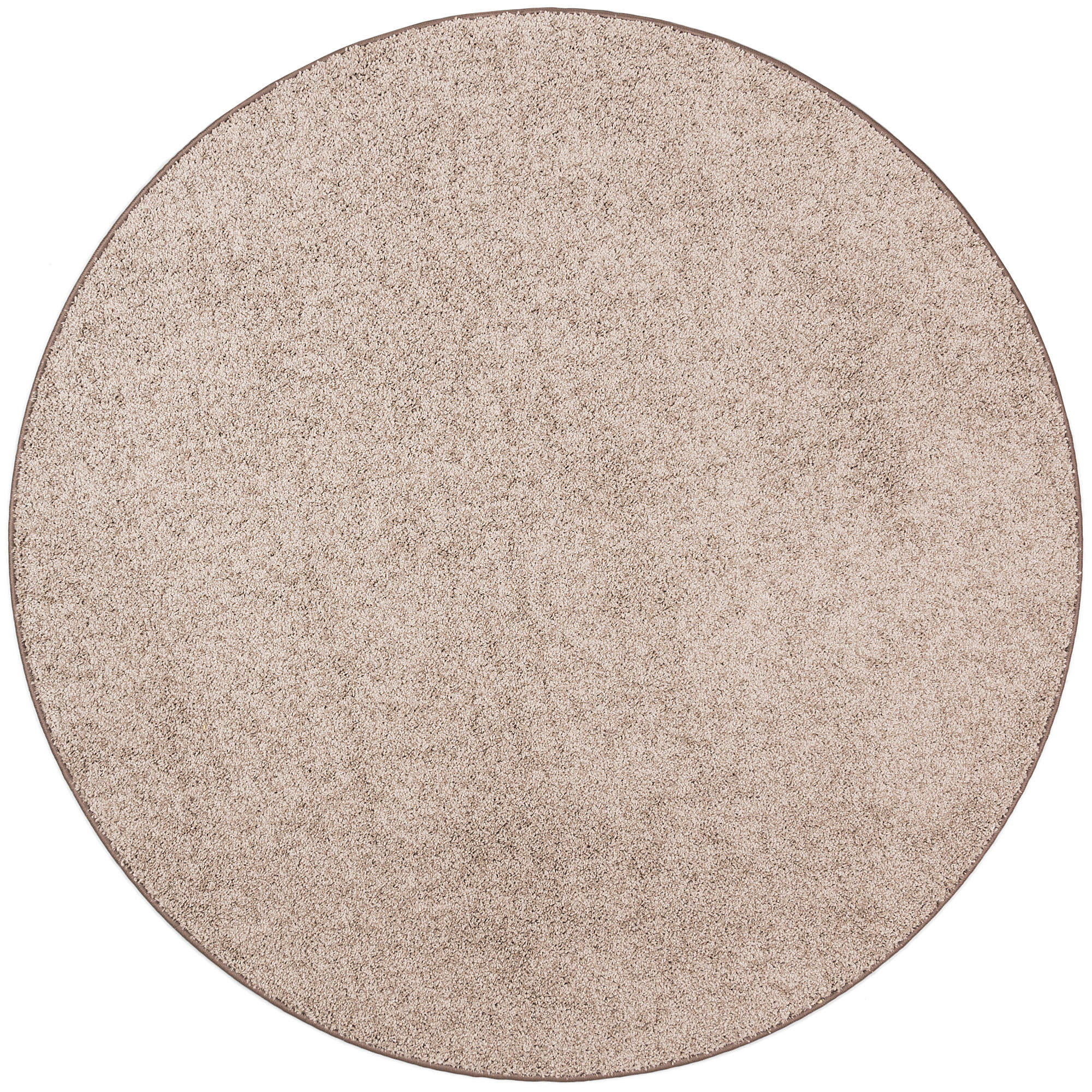 HOCHFLOR VELOURS TEPPICH MONA RUND - Taupe, Textil (100/100cm) - Snapstyle
