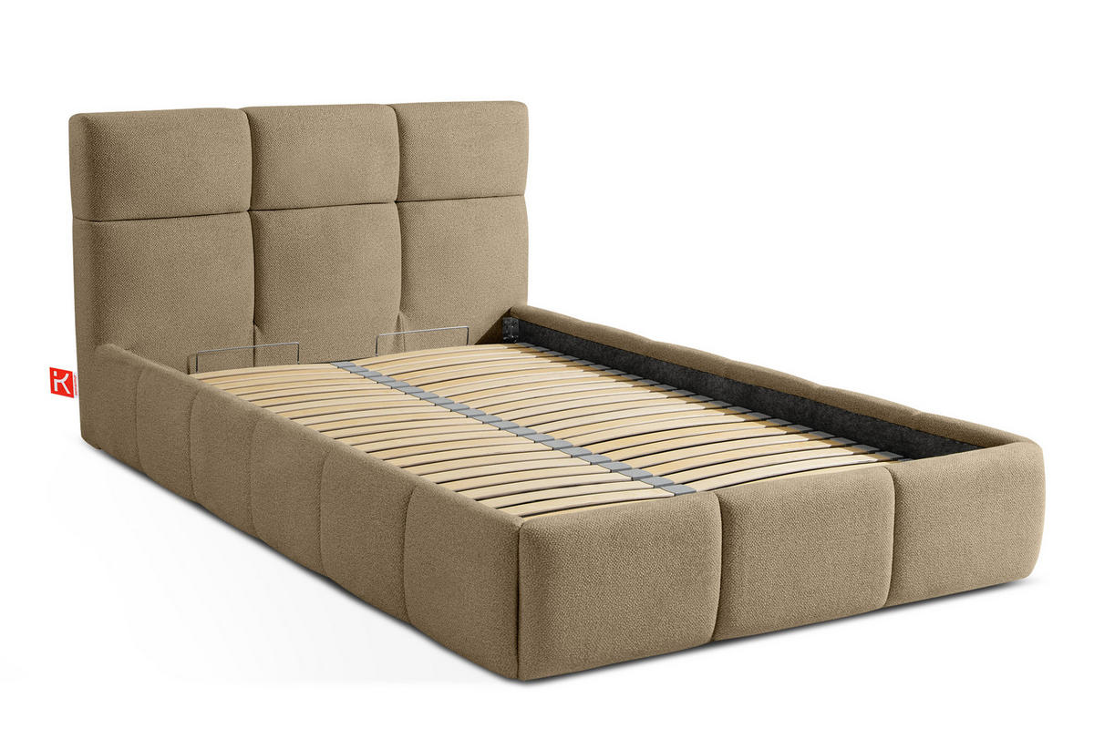 POLSTERBETT ALTOS Einzelbett, gelb - Gelb, Holz/Holzwerkstoff (120/200cm) - KONSIMO®