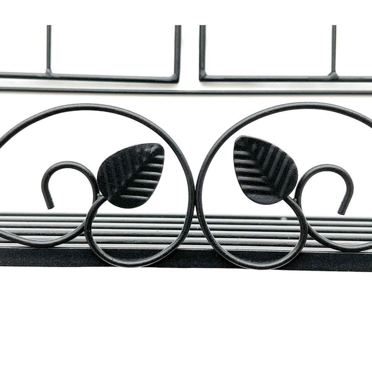 KRÄUTERREGAL FÜR BALKON UND WAND Wetterfest Schwarz 50 cm - Schwarz, Metall (52/62/18cm) - DanDiBo