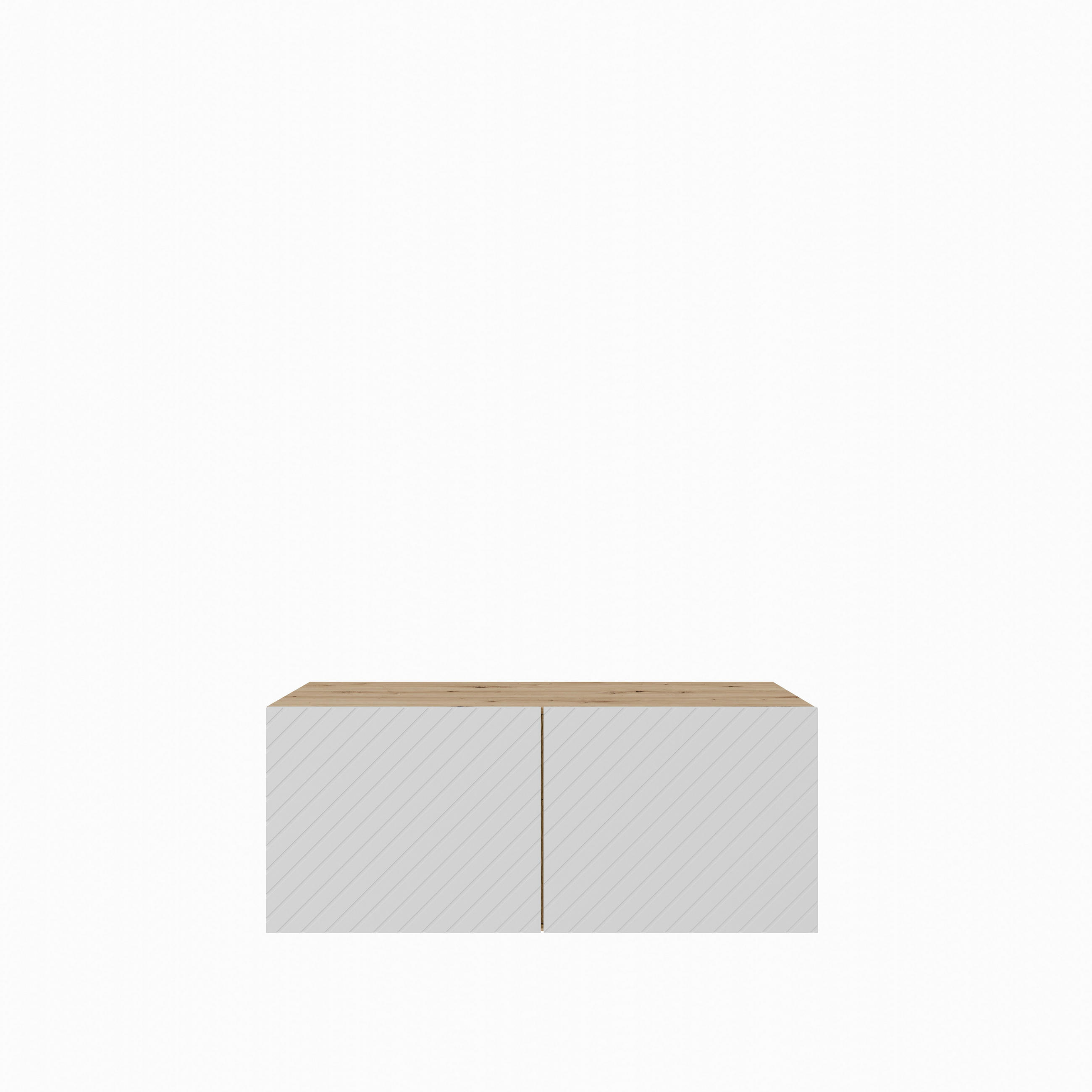 TV-SCHRANK Kaja 100 cm, zweitürig, artisan, weiß - Eiche Artisan/Weiß, Kunststoff (100/40/40cm) - Margaret Hadas24