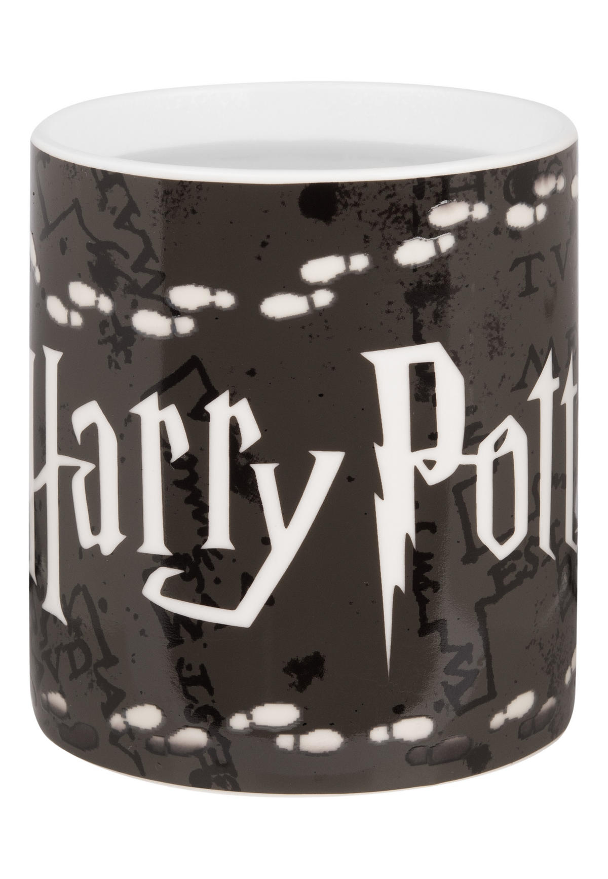 KAFFEEBECHER Harry Potter Zaubertasse Farbwechsel Marauders Map Schwarz 320 ml - Schwarz, Keramik (0.32L) - United Labels