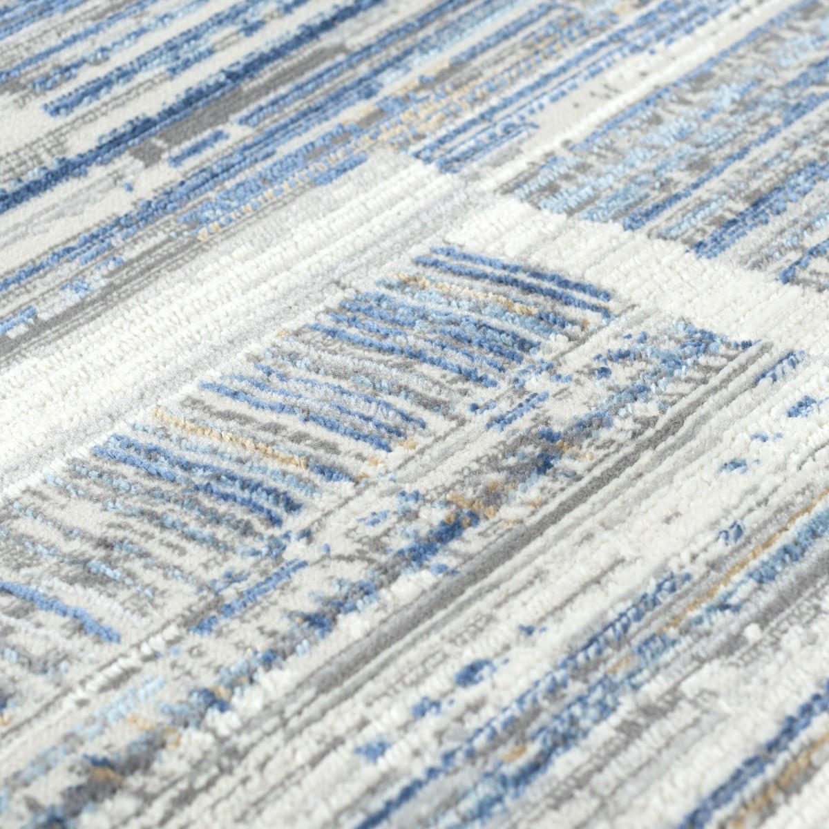 KOBEREC béžový krémový modrý - 240 x 330 cm - modrá, textil (240/330cm) - Mazovia