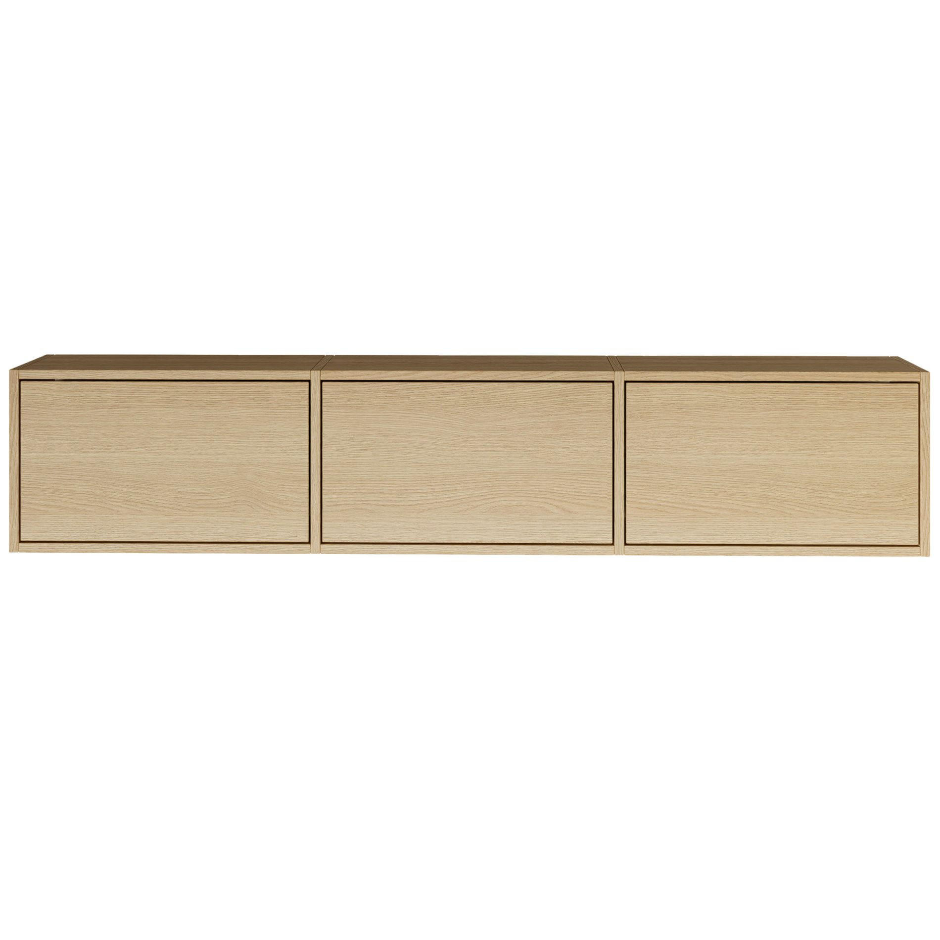 TV-LOWBOARD hängend, 3 Klappen, Eiche, 150 cm - Beige, Holzwerkstoff (150.1/30/30cm) - Selsey