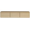 TV-LOWBOARD hängend, 3 Klappen, Eiche, 150 cm - Beige, Holzwerkstoff (150.1/30/30cm) - Selsey