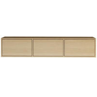 TV-LOWBOARD hängend, 3 Klappen, Eiche, 150 cm - Beige, Holzwerkstoff (150.1/30/30cm) - Selsey