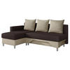 ECKSOFA Tom, Seite: Links - Beige/Braun, Holz/Kunststoff (215/133cm) - MIRJAN24