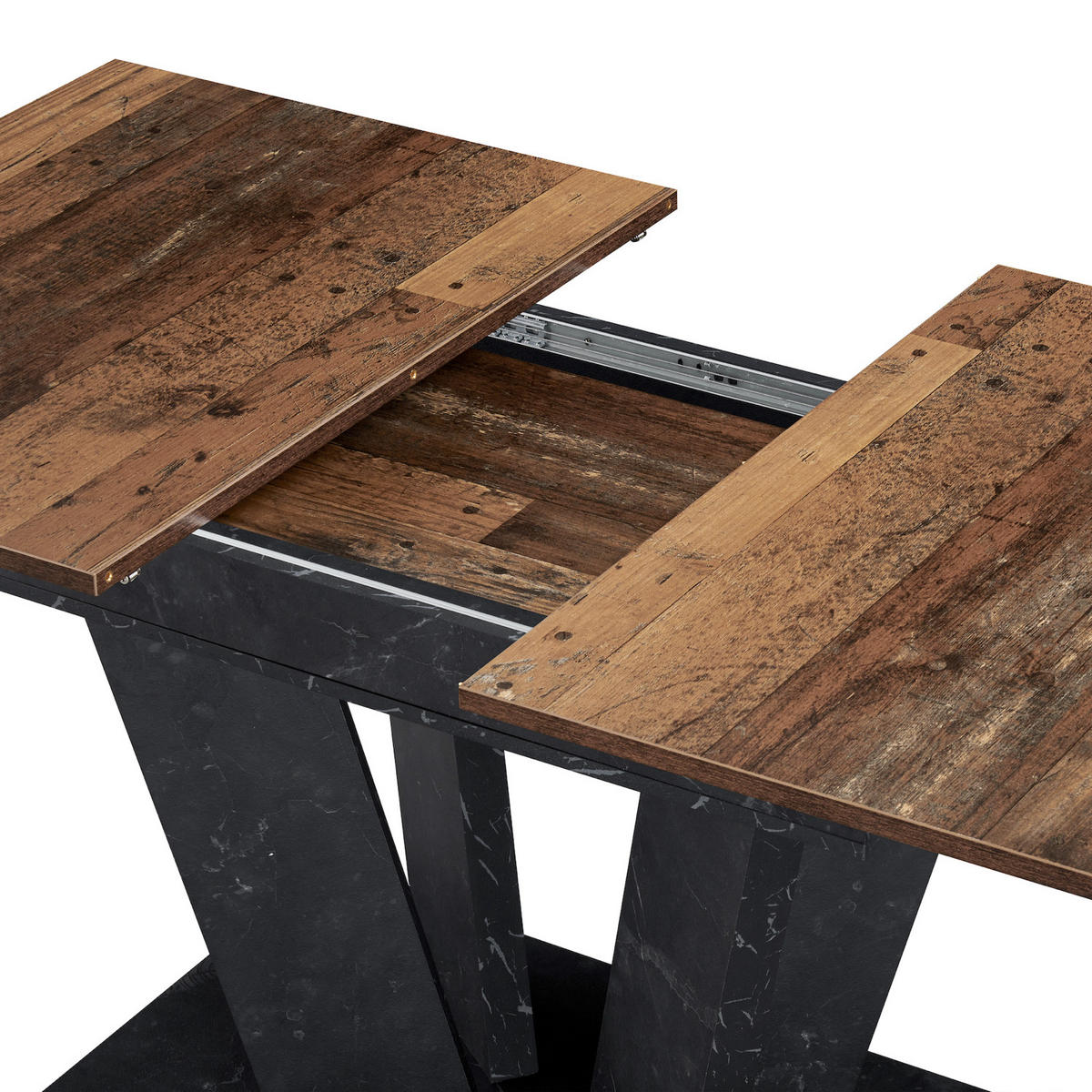 ESSTISCH WILLEM 120-160/80/76 cm - Anthrazit/Sonoma Eiche, Holzwerkstoff (80/120/76cm) - B&D Home