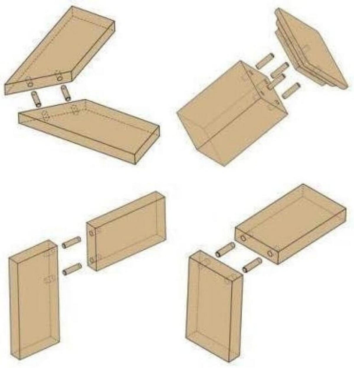 KLEMMEN - ein Set aus 16 Stück - 6 mm, 8 mm, 10 mm und 12 mm. - Silberfarben, Metall (2/2/2cm) - DCA