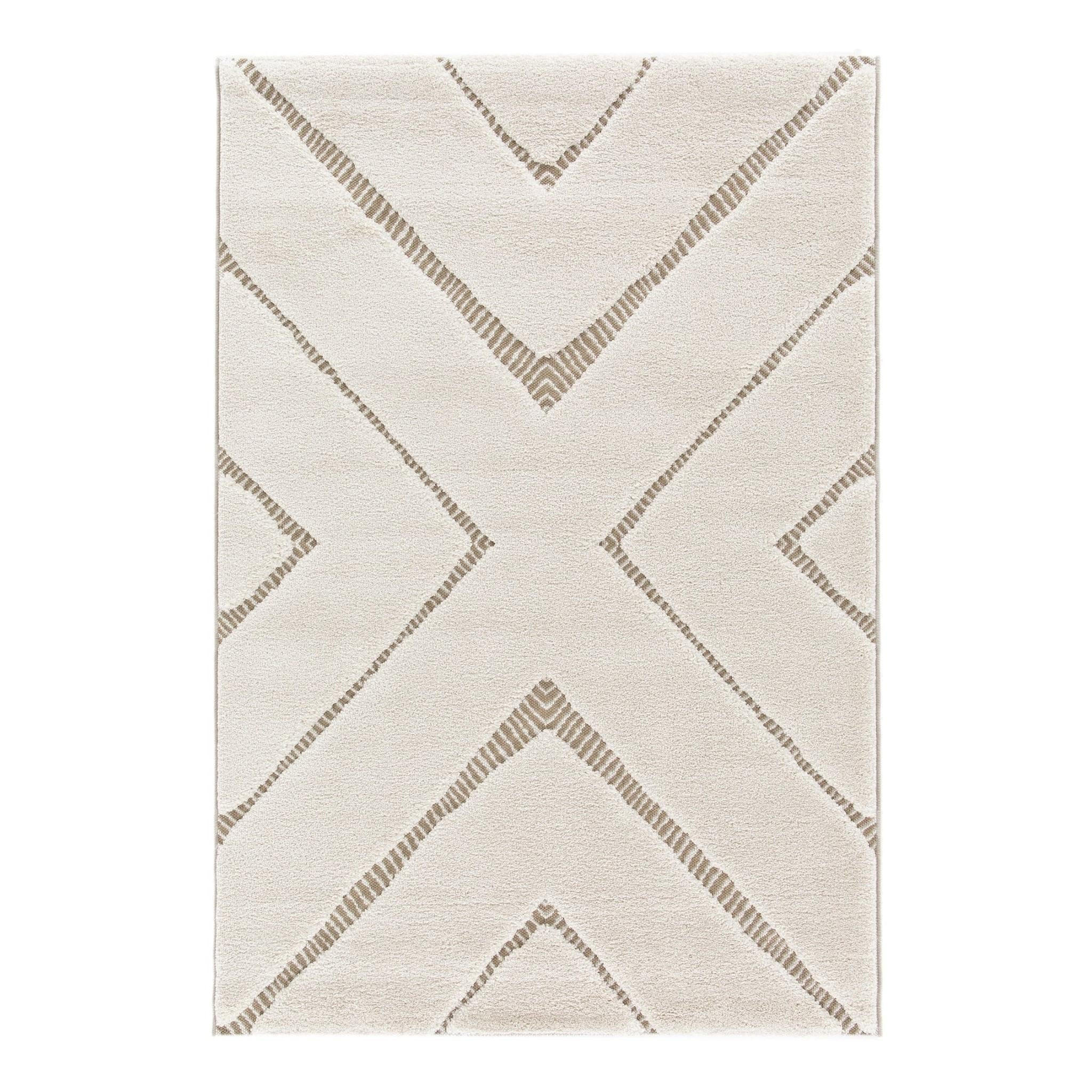 TEPPICH Design Relief-Effekt beige - Beige, Textil (200/290cm) - AFK Living